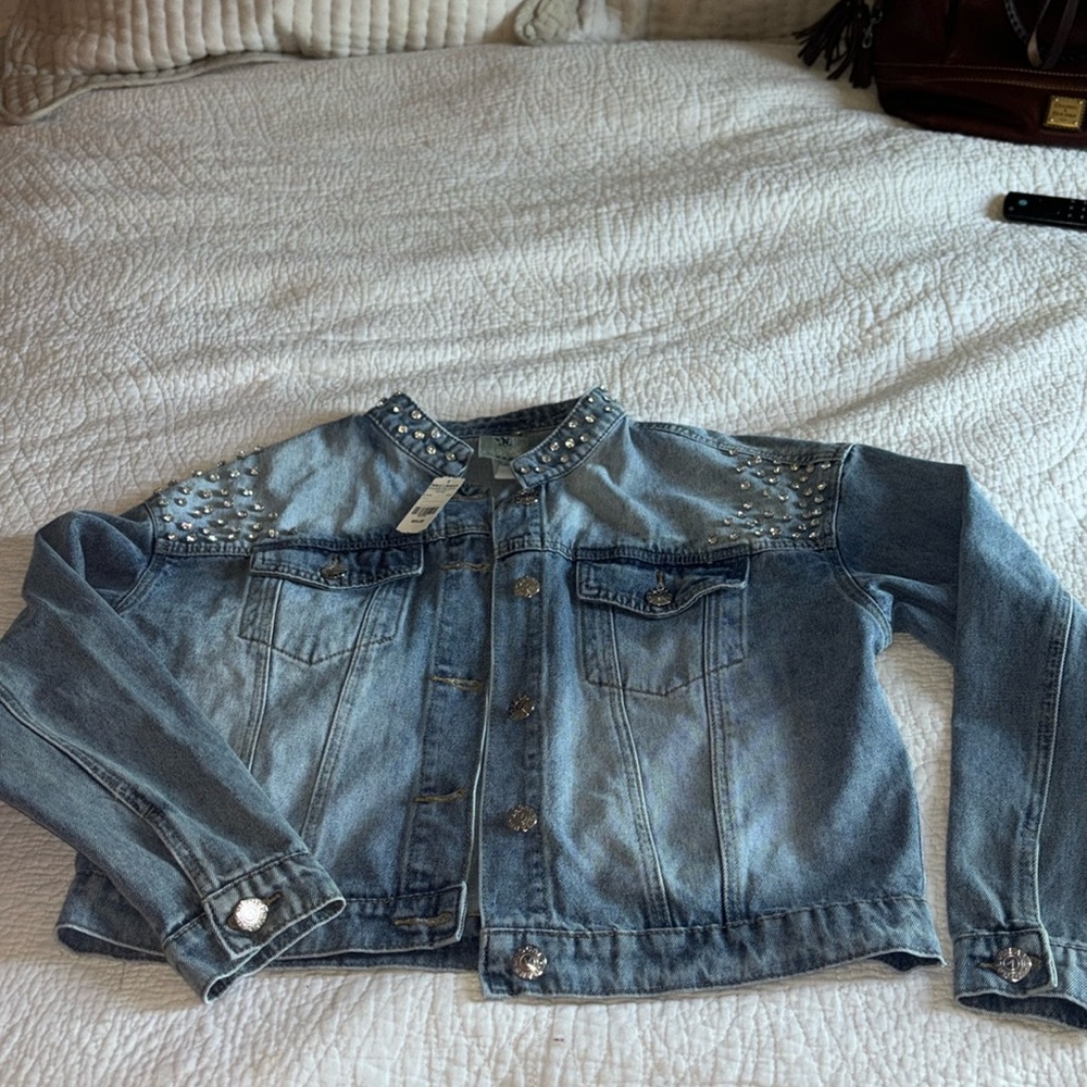 Brand new denim bling jacket